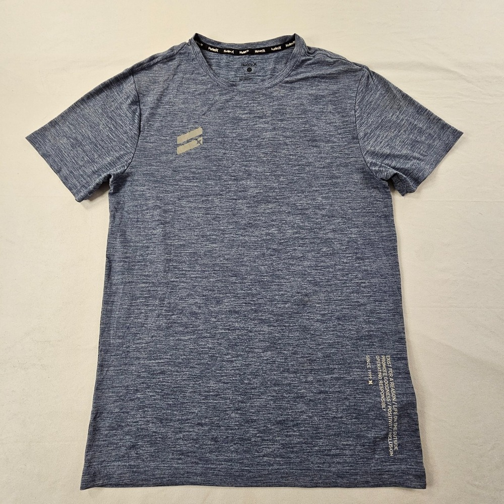 Hurley Exist For a Reason Blue Short Sleeve Performance T-Shirt Men's S